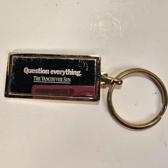 Accessories - Vintage Vancouver Sun Keychain Question Everything